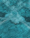 Addison Rugs Panel Teal Washable Indoor-Outdoor Rug