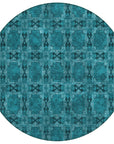 Addison Rugs Panel Teal Washable Indoor-Outdoor Rug
