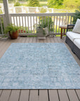 Addison Rugs Parallel Bands Blue Washable Indoor-Outdoor Rug