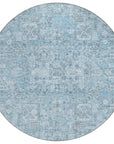 Addison Rugs Parallel Bands Blue Washable Indoor-Outdoor Rug