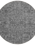Addison Rugs Parallel Bands Charcoal Washable Indoor-Outdoor Rug