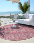 Addison Rugs Parallel Bands Pink Washable Indoor-Outdoor Rug