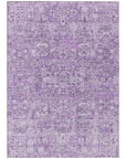Addison Rugs Parallel Bands Purple Washable Indoor-Outdoor Rug