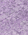 Addison Rugs Parallel Bands Purple Washable Indoor-Outdoor Rug
