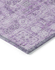 Addison Rugs Parallel Bands Purple Washable Indoor-Outdoor Rug