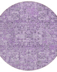 Addison Rugs Parallel Bands Purple Washable Indoor-Outdoor Rug