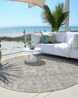 Addison Rugs Parallel Bands Taupe Washable Indoor-Outdoor Rug