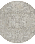 Addison Rugs Parallel Bands Taupe Washable Indoor-Outdoor Rug
