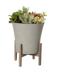 LH Home Patio Tapered Cement Outdoor Standing Pot
