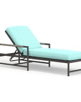 Pietra Adjustable Backrest Outdoor Chaise-Outdoor Chaises-Sunset West-Dupione Celeste-LOOMLAN