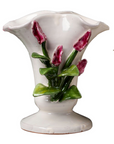 Pink Tulips Design Ceramic Outdoor Vase