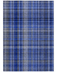 Addison Rugs Plaid Blue Washable Indoor-Outdoor Rug
