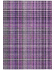 Addison Rugs Plaid Purple Washable Indoor-Outdoor Rug