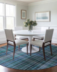 Addison Rugs Plaid Teal Washable Indoor-Outdoor Rug