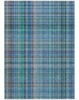 Addison Rugs Plaid Teal Washable Indoor-Outdoor Rug
