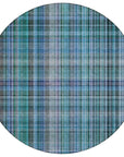 Addison Rugs Plaid Teal Washable Indoor-Outdoor Rug