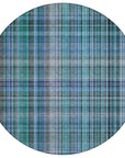 Addison Rugs Plaid Teal Washable Indoor-Outdoor Rug