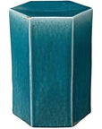 Jamie Young Porto Ceramic Hexagon Outdoor Side Table