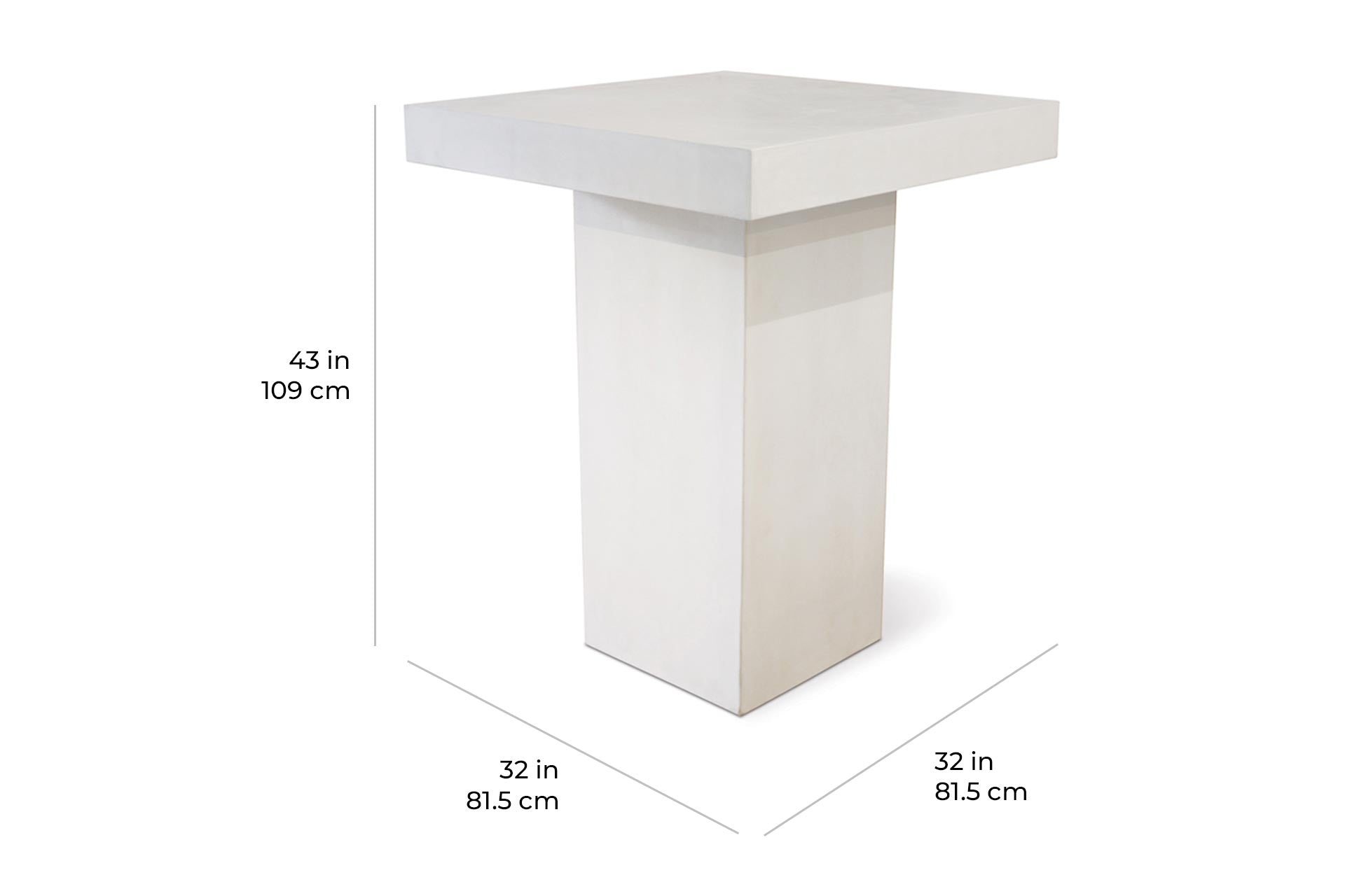 Provence Bar Table - Slate Grey Outdoor Bar Table