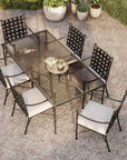 Sunset West Provence Glass Top Outdoor Dining Table
