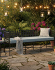 Provence Sunbrella Outdoor Bench-Outdoor Benches-Sunset West-LOOMLAN