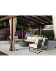 Provence Sunbrella Rocking Outdoor Club Chair-Outdoor Accent Chairs-Sunset West-LOOMLAN