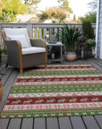 Addison Rugs Quaara Green Washable Indoor-Outdoor Rug