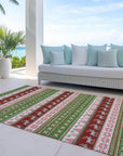 Addison Rugs Quaara Green Washable Indoor-Outdoor Rug