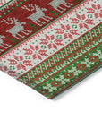 Addison Rugs Quaara Green Washable Indoor-Outdoor Rug