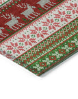 Addison Rugs Quaara Green Washable Indoor-Outdoor Rug
