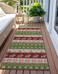 Addison Rugs Quaara Green Washable Indoor-Outdoor Rug