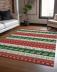 Addison Rugs Quaara Red Washable Indoor-Outdoor Rug
