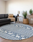Addison Rugs Quaas Blue Washable Indoor-Outdoor Rug