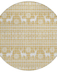 Addison Rugs Quaas Gold Washable Indoor-Outdoor Rug