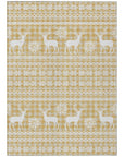 Addison Rugs Quaas Gold Washable Indoor-Outdoor Rug