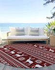 Addison Rugs Quaas Red Washable Indoor-Outdoor Rug