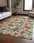 Addison Rugs Quaira Green Washable Indoor-Outdoor Rug