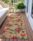 Addison Rugs Quaius Gold Washable Indoor-Outdoor Rug