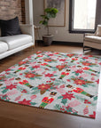 Addison Rugs Quaius Gray Washable Indoor-Outdoor Rug