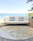 Addison Rugs Quaora Gold Washable Indoor-Outdoor Rug