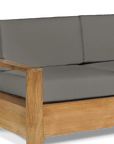 HiTeak Qube Teak Deep Outdoor Couch Sunbrella Cushions