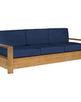 HiTeak Qube Teak Deep Outdoor Couch Sunbrella Cushions