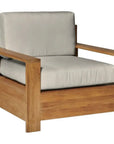 HiTeak Qube Teak Outdoor Club Chair Sunbrella Cushion