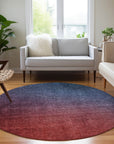 Addison Rugs Quiet Current Blue Washable Indoor-Outdoor Rug