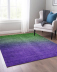 Addison Rugs Quiet Current Green Washable Indoor-Outdoor Rug