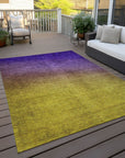 Addison Rugs Quiet Current Purple Washable Indoor-Outdoor Rug