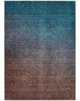 Addison Rugs Quiet Current Teal Washable Indoor-Outdoor Rug