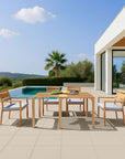 Zuo Modern Rader Olefin Fabric Outdoor Dining Chair 2PC