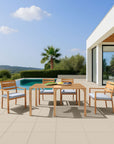 Zuo Modern Rader Olefin Fabric Outdoor Dining Chair 2PC