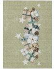 Addison Rugs Raeain Green Washable Indoor-Outdoor Rug